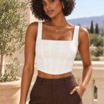 Bianca Cropped Top - White